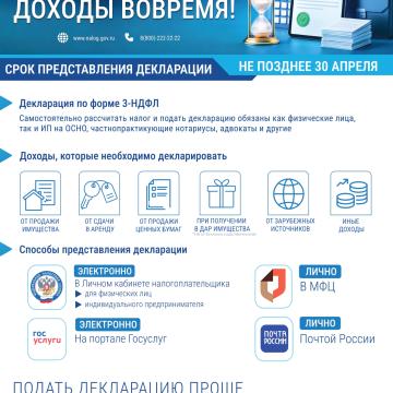 Ежегодная декларационная кампания продлится до 30.04.2026