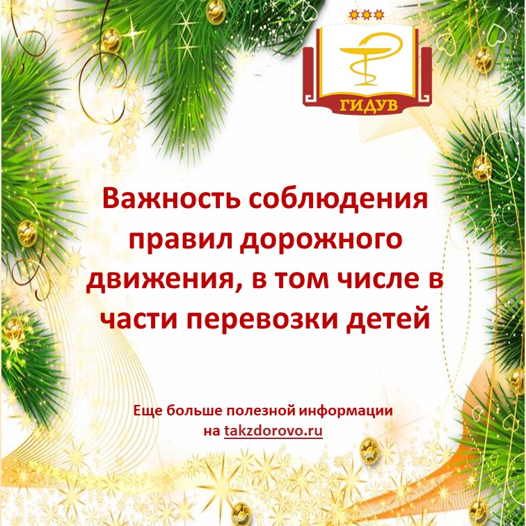 Важность соблюдения правил дорожного движения, в том числе в части перевозки детей